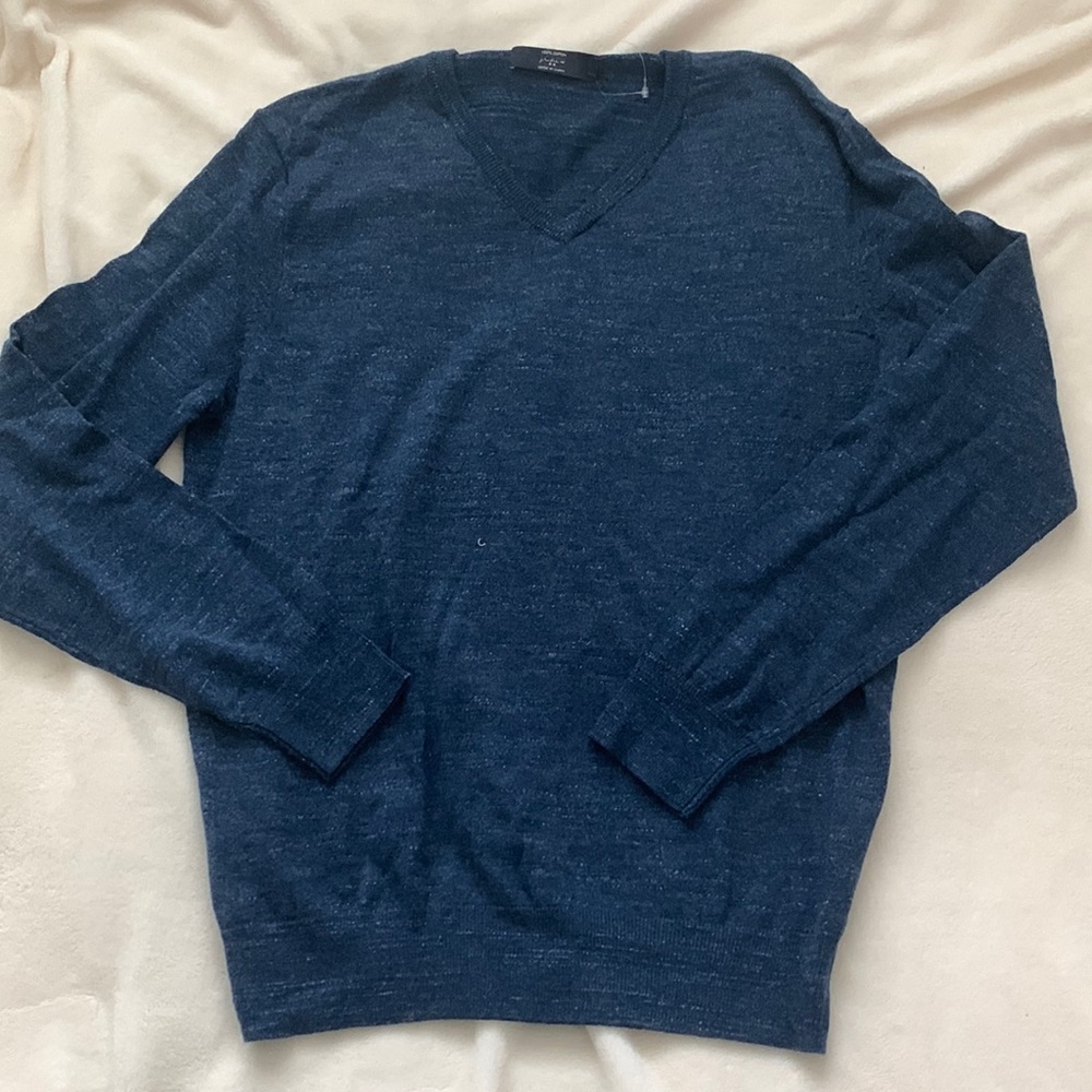 🆕 new J Crew sweater size medium blue 100% cotton